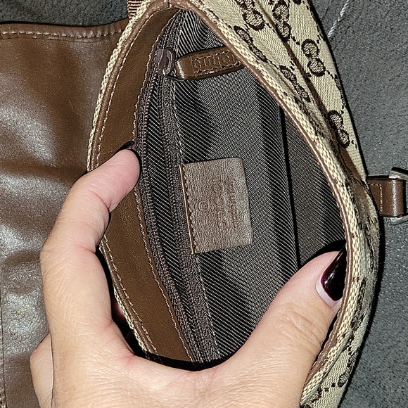 Gucci Beige and Brown Monogram Belt Bag - Picture 6 of 9